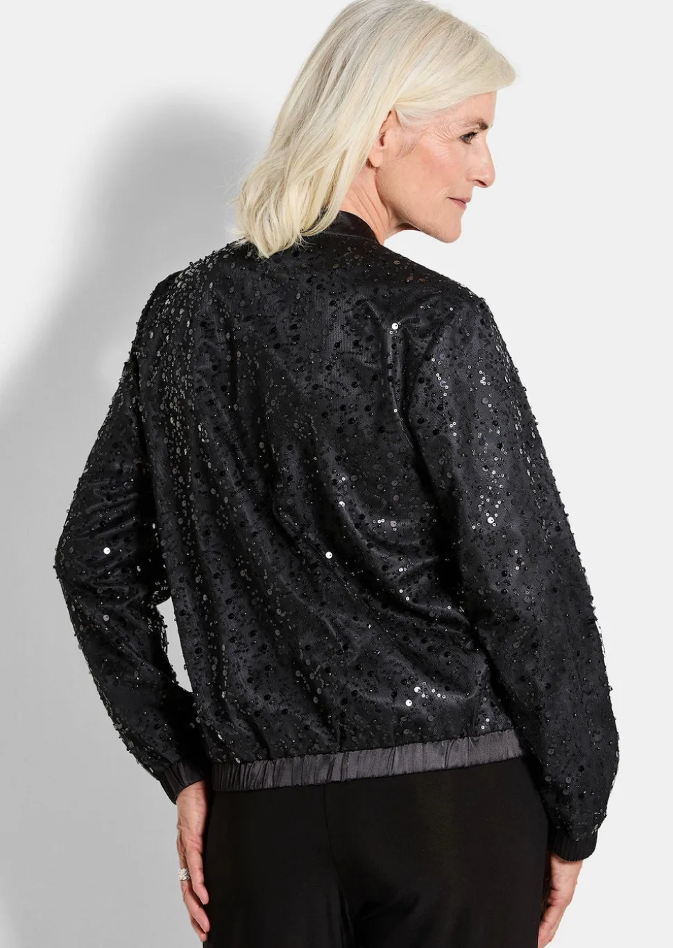Eleganter Blouson mit Perlen und Pailletten