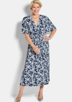 Elegantes Plisseekleid in Wickeloptik