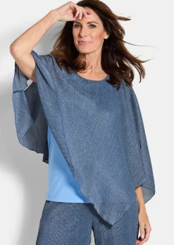 Elegantes Shirt mit Plissee-Überwurf
