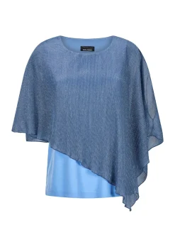 Elegantes Shirt mit Plissee-Überwurf
