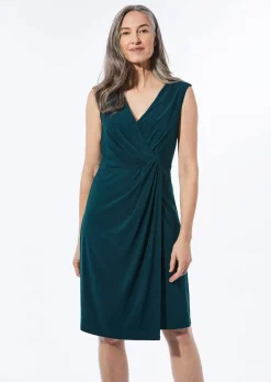 Elegantes Wickelkleid in Slinky-Qualität