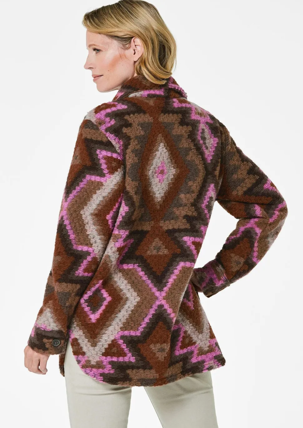 Ethno Hemdjacke mit Wollanteil