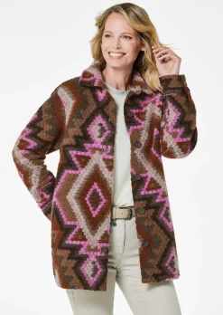 Ethno Hemdjacke mit Wollanteil