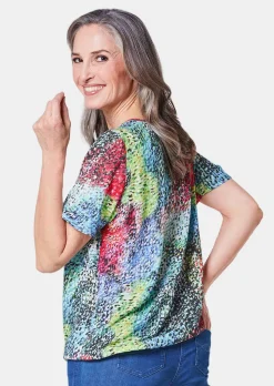 Farbbrillante Druckbluse mit liebevollen Details