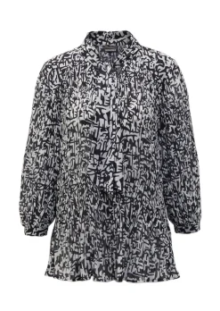 Feinplissee-Bluse mit Schluppe