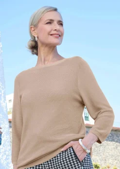 Feinstrick-Pullover aus reiner Baumwolle