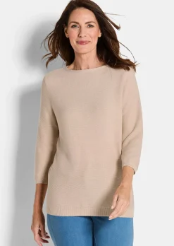 Feinstrick-Pullover aus reiner Baumwolle