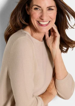 Feinstrick-Pullover aus reiner Baumwolle