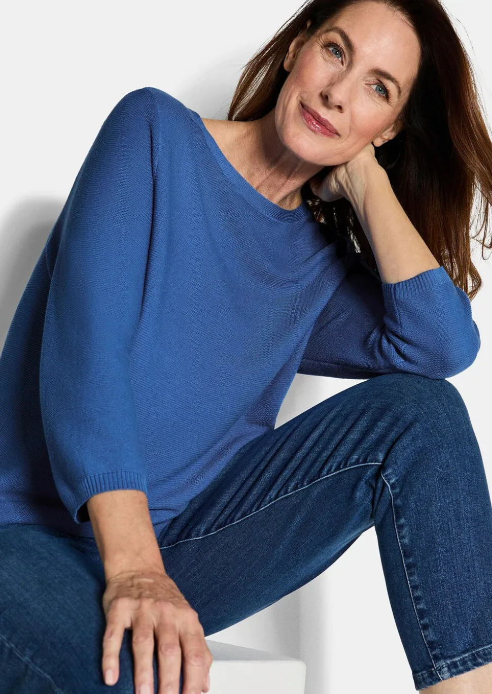 Feinstrick-Pullover aus reiner Baumwolle