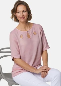 Feminine Bluse mit aufregender Ausschnittlösung