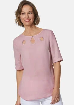 Feminine Bluse mit aufregender Ausschnittlösung