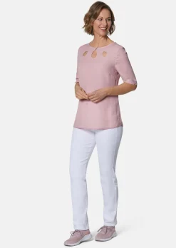 Feminine Bluse mit aufregender Ausschnittlösung
