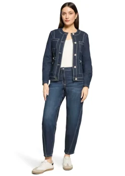 Feminine Jeansjacke ohne Kragen