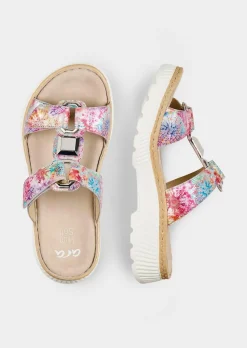 Feminine Pantoletten mit Klettverschlussriemen