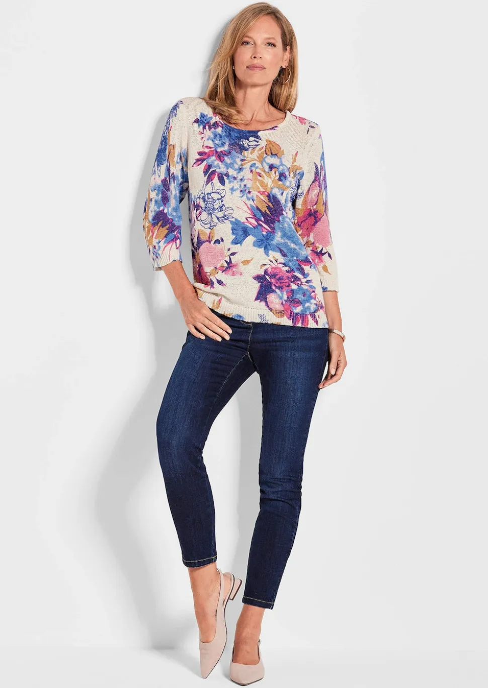 Femininer Druckpullover