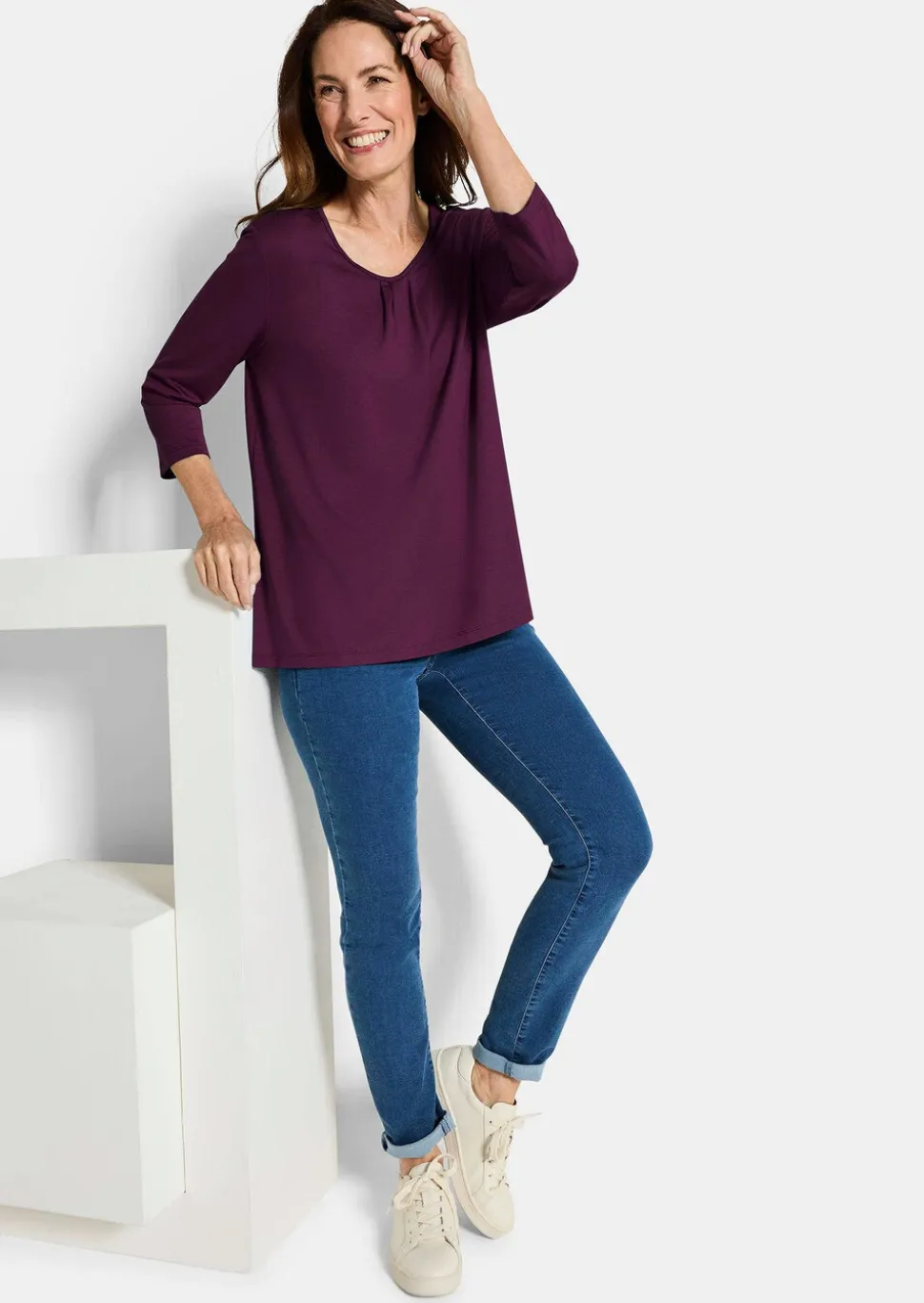 Feminines Shirt aus Viskose-Jersey
