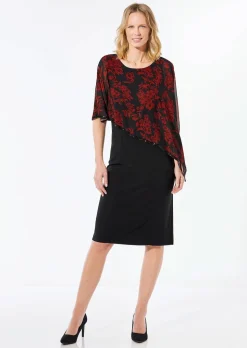 Festliches Kleid mit feinem Chiffonüberwurf