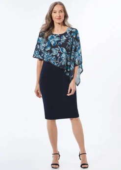 Festliches Kleid mit feinem Chiffonüberwurf