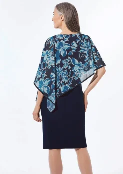 Festliches Kleid mit feinem Chiffonüberwurf