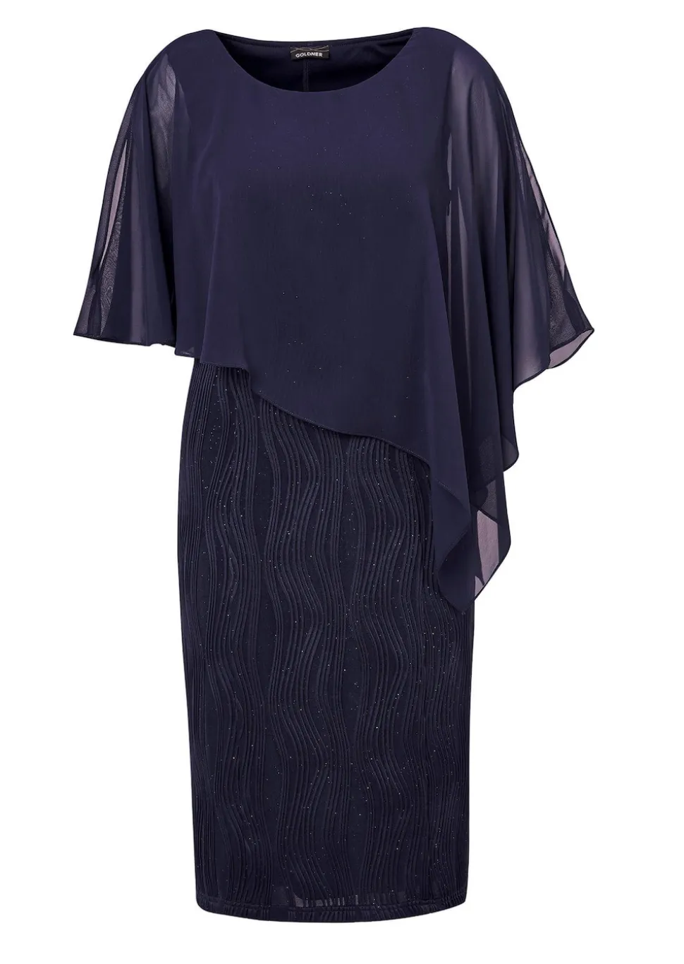 Festliches Kleid mit feinem Chiffonüberwurf
