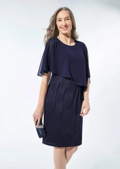 Festliches Kleid mit feinem Chiffonüberwurf
