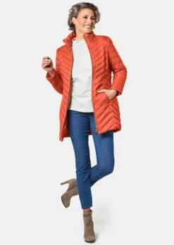 Figurschmeichelnde, leichte Longsteppjacke