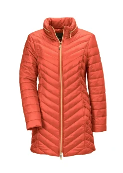 Figurschmeichelnde, leichte Longsteppjacke