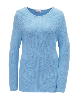 Figurschmeichelnder Pullover aus reiner Baumwolle