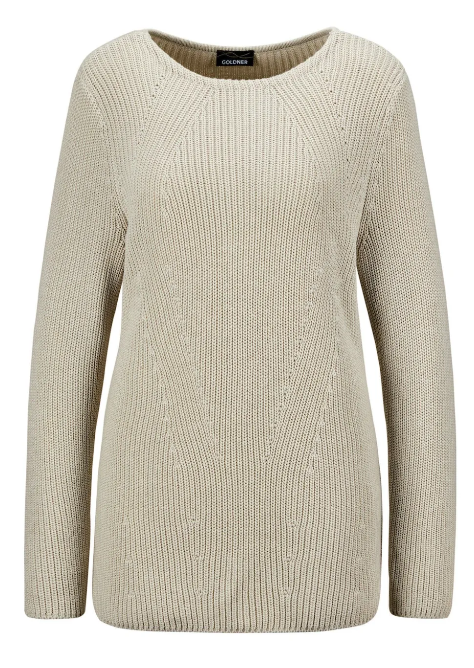 Figurschmeichelnder Pullover aus reiner Baumwolle