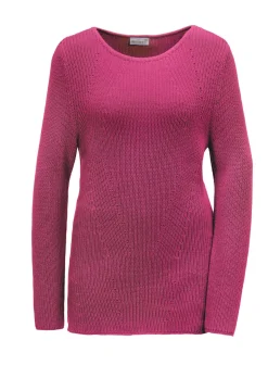Figurschmeichelnder Pullover aus reiner Baumwolle