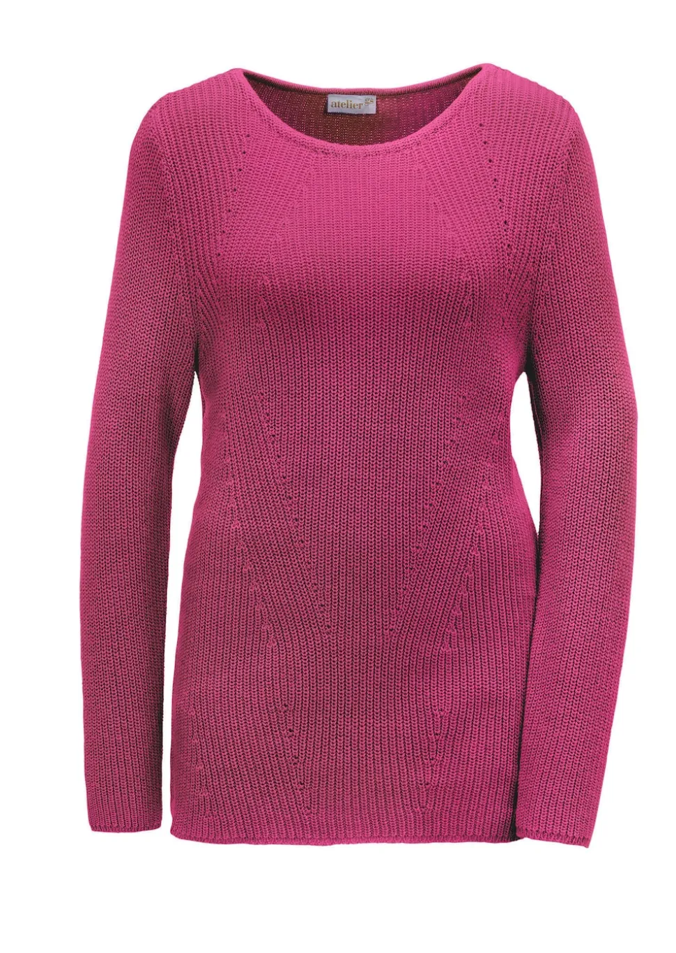 Figurschmeichelnder Pullover aus reiner Baumwolle