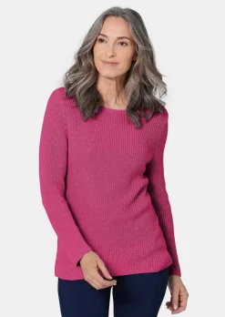 Figurschmeichelnder Pullover aus reiner Baumwolle