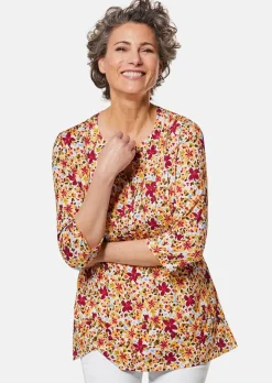 Figurschmeichelndes Drucktunika-Shirt
