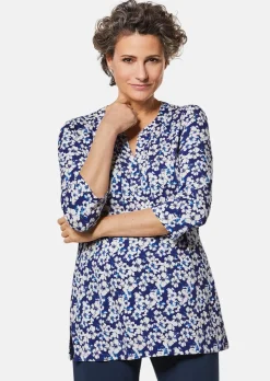 Figurschmeichelndes Drucktunika-Shirt