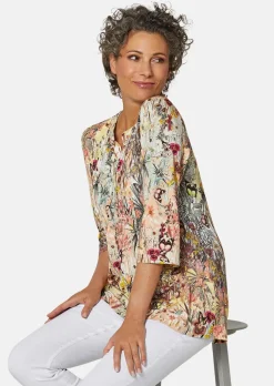 Figurschmeichelndes Drucktunika-Shirt
