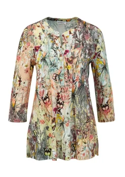 Figurschmeichelndes Drucktunika-Shirt
