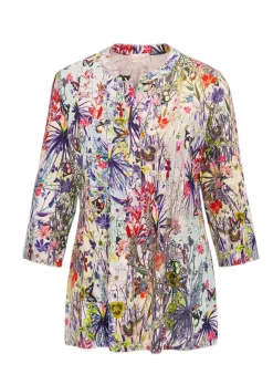 Figurschmeichelndes Drucktunika-Shirt