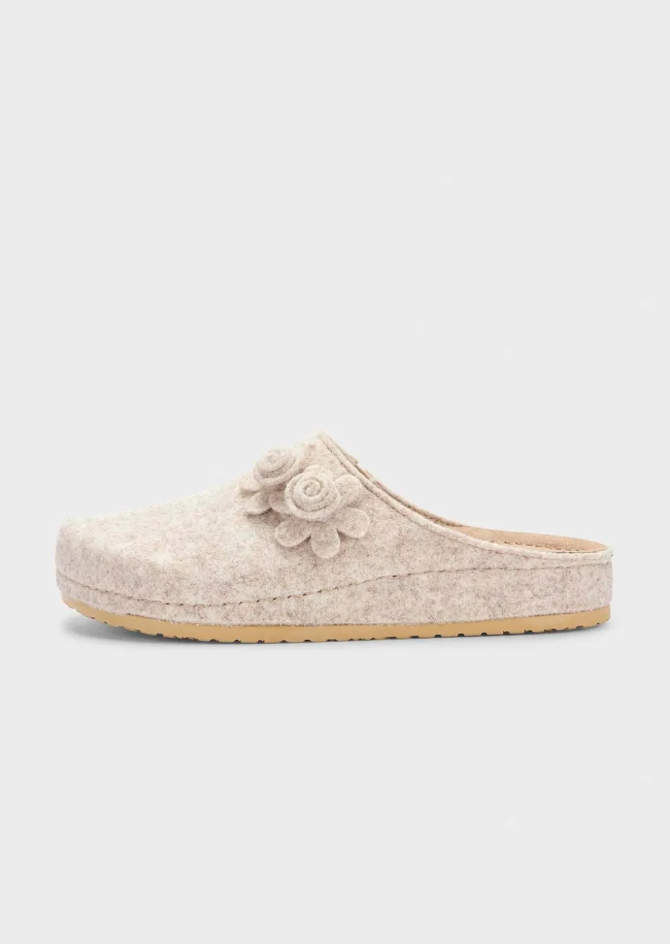 Filzpantoffeln mit Lederfußbett