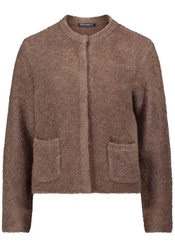 Flauschiger Cardigan mit Glitzergarn