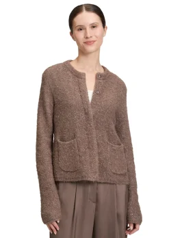 Flauschiger Cardigan mit Glitzergarn