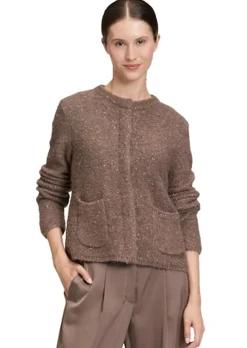 Flauschiger Cardigan mit Glitzergarn