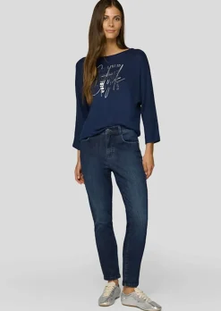 Flauschiges Shirt mit Letter Print