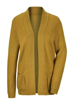 Flauschige Strickjacke in Cardigan-Form