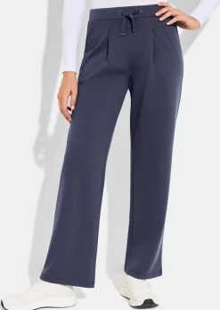 Freizeithose aus dichtem Viskose-Jersey
