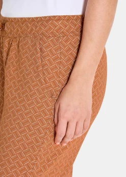 Freizeithose mit Glanz-Details
