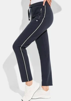 Freizeithose mit Glanzstreifen