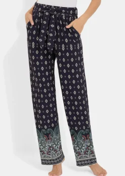 Freizeithose mit Schlupfbund und Stoffgürtel