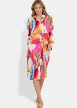 Freizeitkleid in Hemdkragenform