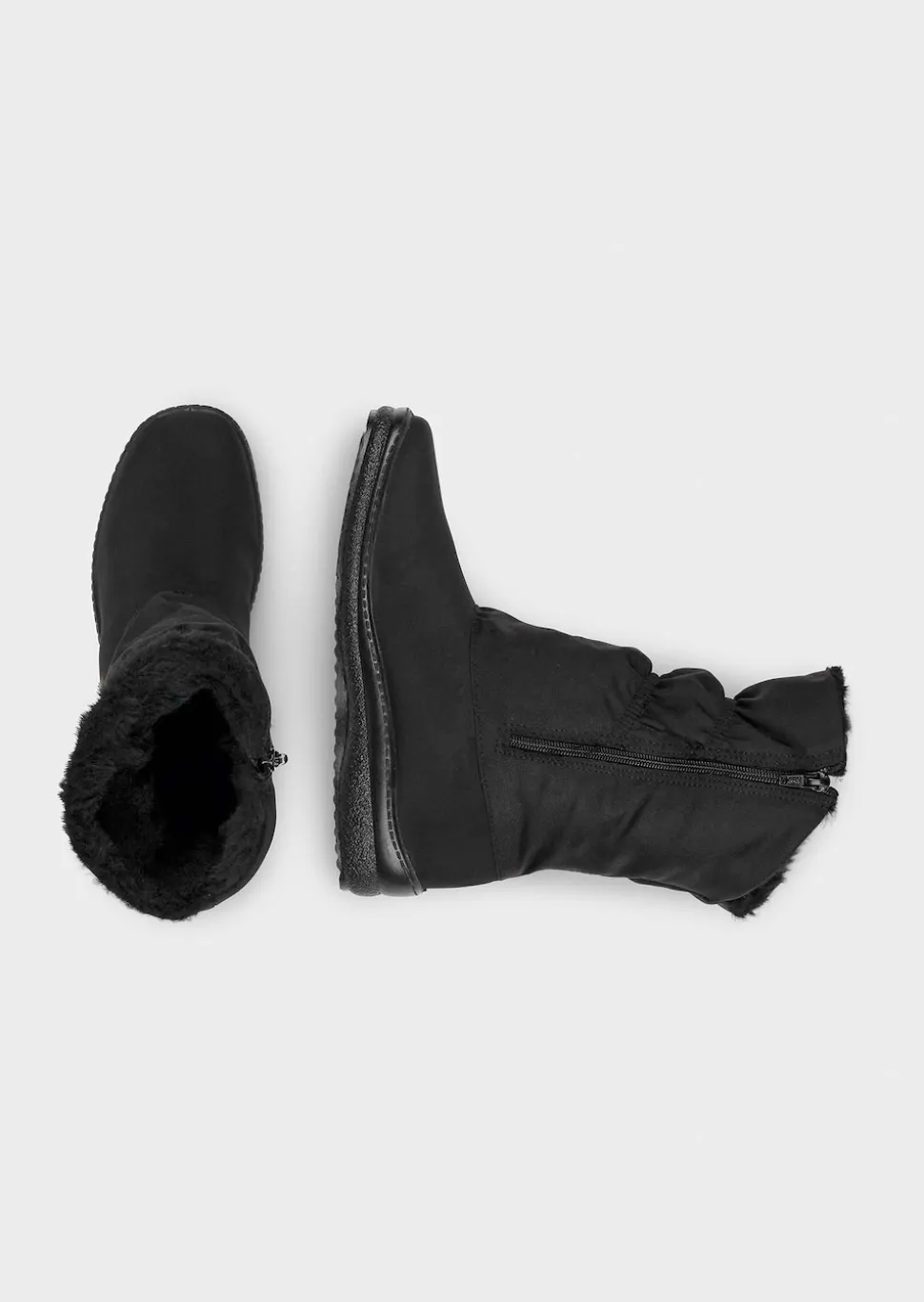 Gefütterte Winterstiefel mit Reißverschluss