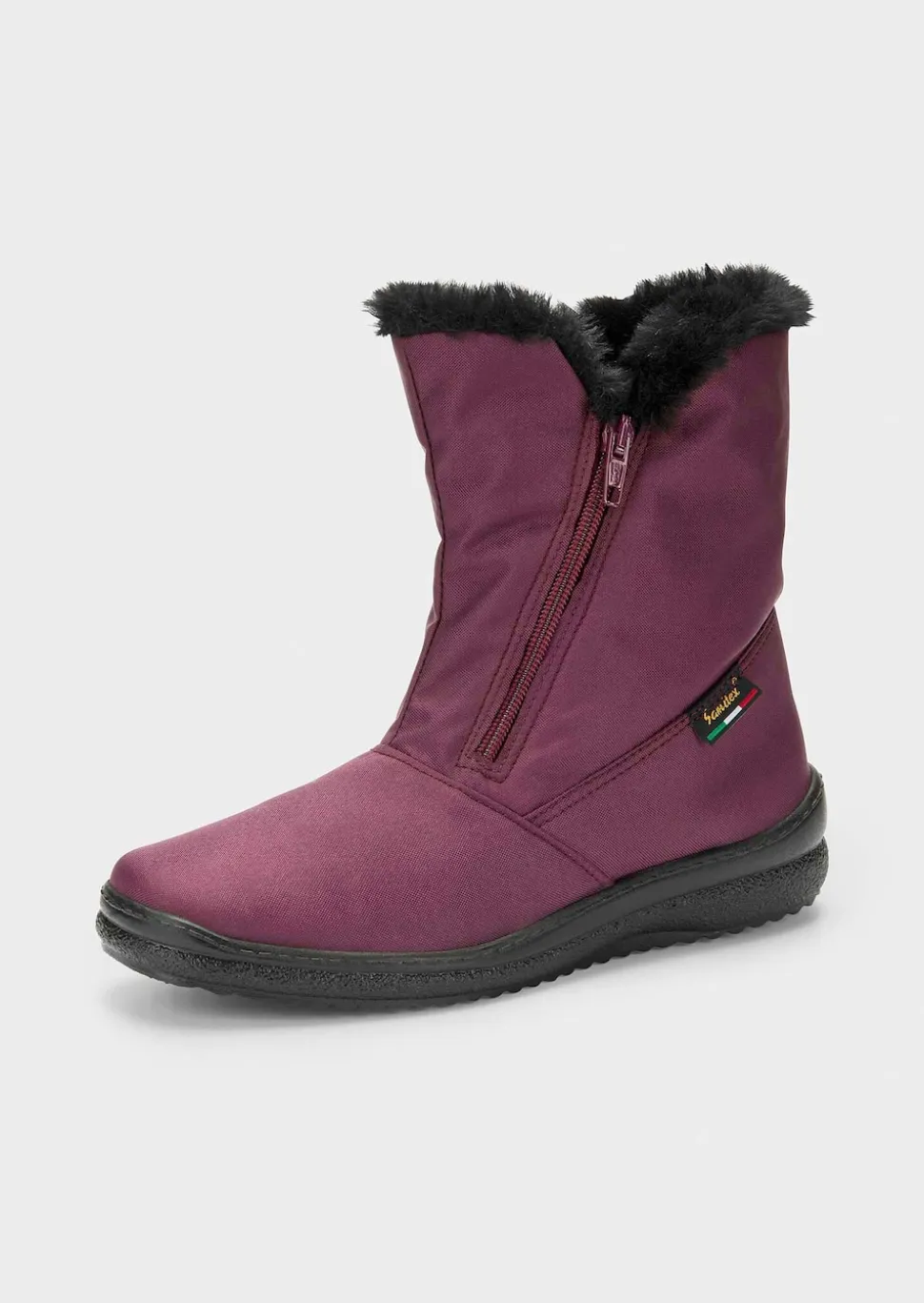 Gefütterte Winterstiefel mit Reißverschluss